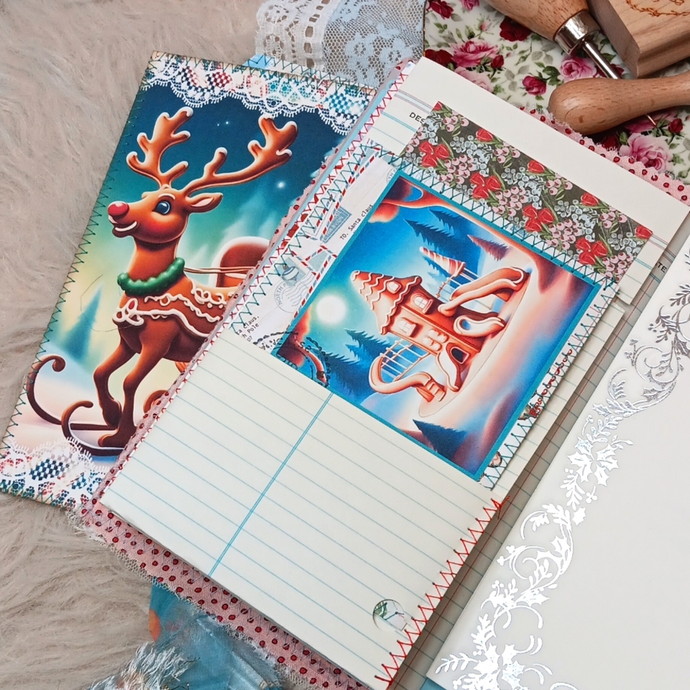 Christmas Gingerbread Junk Journal  Twin Baby Boy " Samuel " - Picture 12 of 12
